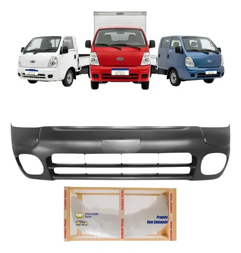 Parachoque Kia Bongo 2006 2007 2008 09 10 11 2012 Dianteiro Preto Liso Para Pintura