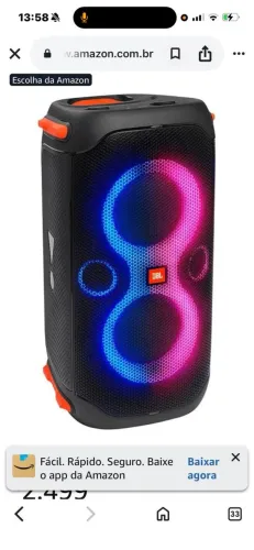 Vendo caixa Jbl patbox 110, funcionando direto na energia