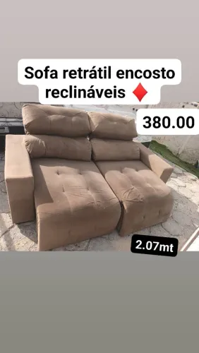 Sofa retrátil encosto reclináveis