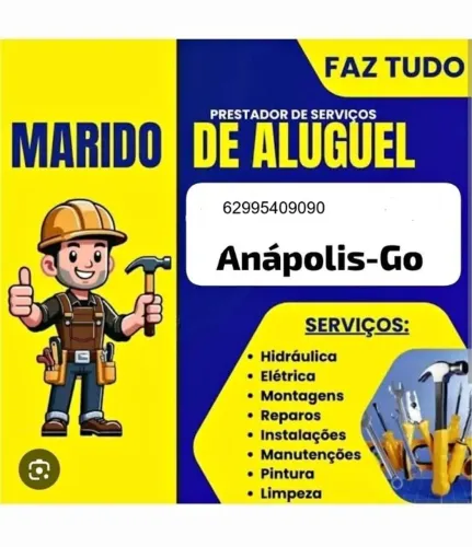 marido aluguel prestador serviços em anápolis -go reparo e pintura e instalação