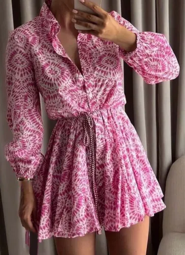 Vestido estampado Zara semi novo P