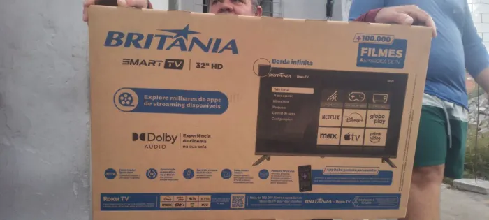Smart TV 32p na caixa, lacrado