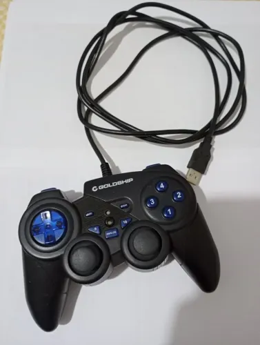 Joypad USB para computador com vibrador, joypad vibration Gold Ship