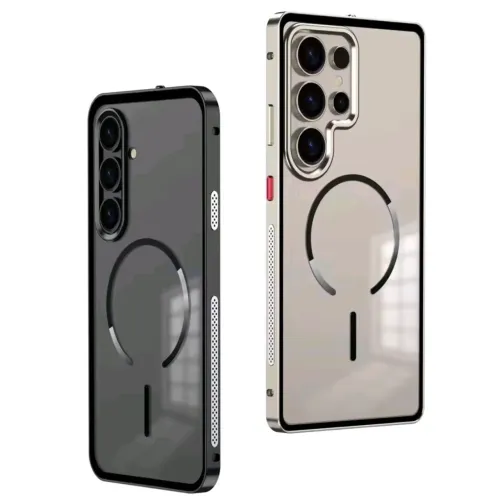 Capa Capinha para S24 Ultra e S26 Ultra Titanium Magsafe metalico protetora premium