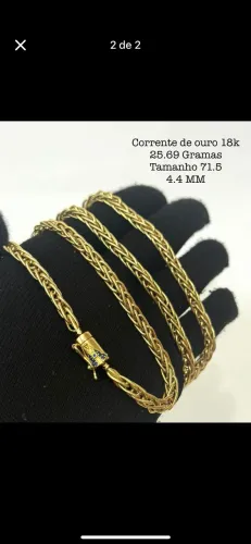 Cordão de ouro 18k 25,6 Gramas