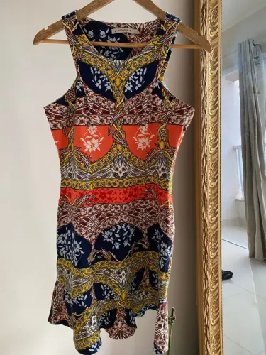 Vestido Floral Colorido Nitrogen - Tamanho 38 - Estampa Vibrante