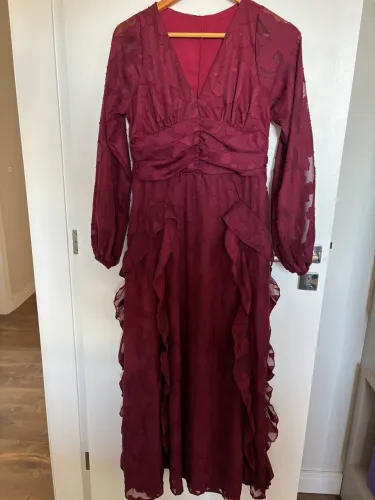 Vestido longo Marsala