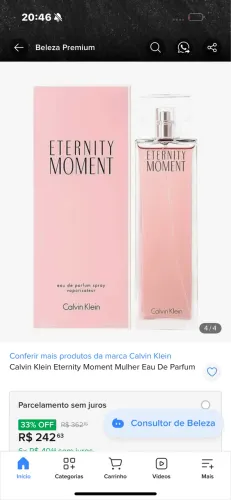 Perfume eternity moment calvin Klein 