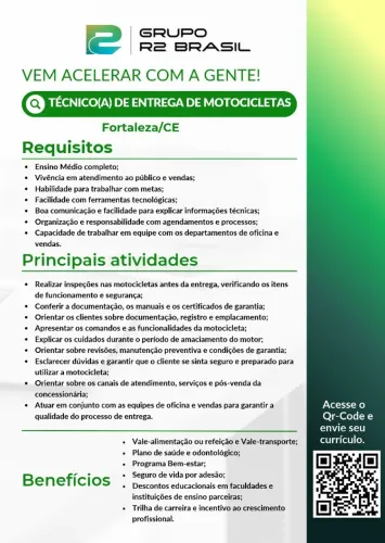 Entregador(a) Técnico de Motocicleta - Fortaleza/CE