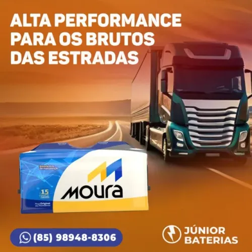 Bateria 150 amperes moura de caminhão
