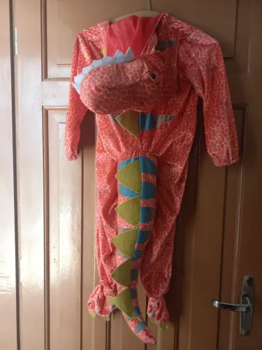 Fantasia Infantil Dinossauro / Dragão Luxo - Com Cauda e Capuz