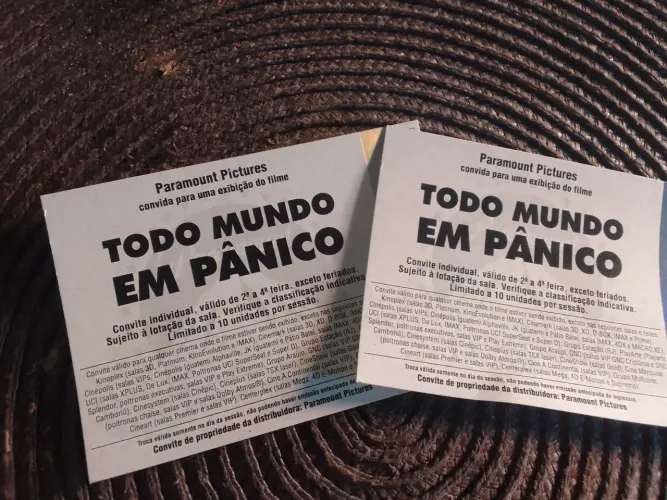 2 Convites do cinema pra todo mundo em Pânico