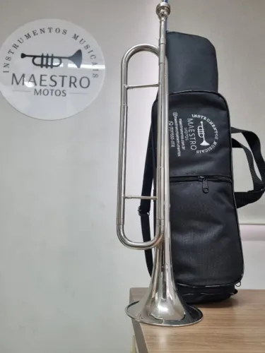 Corneta Quirino Sib Fanfarra Exército Militar Bag Bocal (Seminova) Parcelo - Envio OLX PAY
