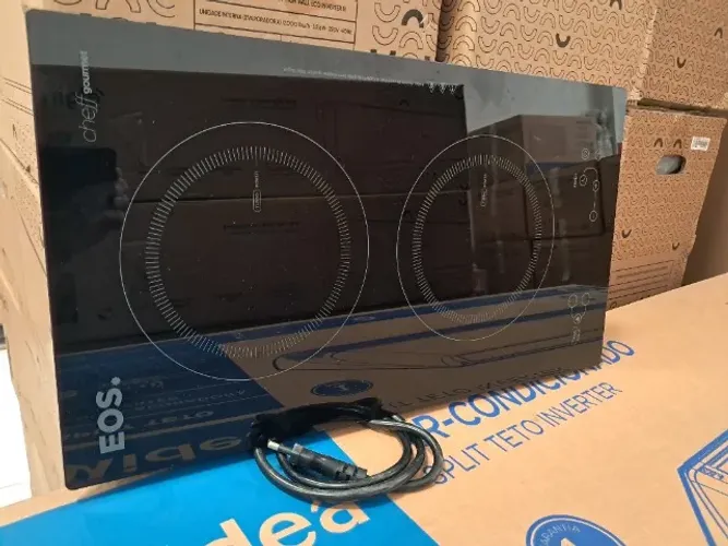 Cooktop de Indução 2 Bocas EOS ECI02EP 220V - Pouco Uso