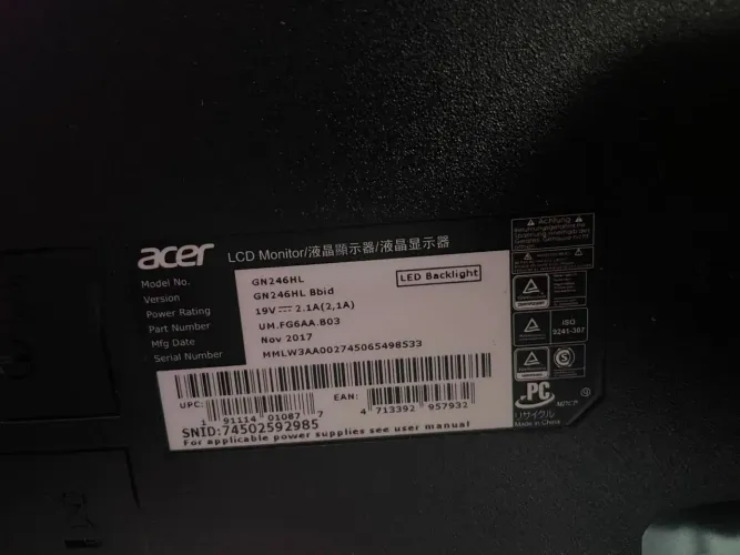 Monitor Acer 144hz