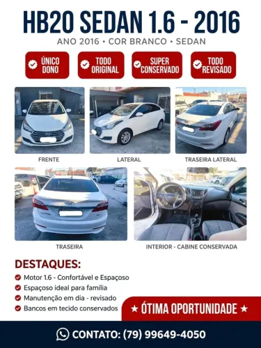 Hyundai HB20S C.plus/c.style 1.6 Flex 16V Mec.4p 2016