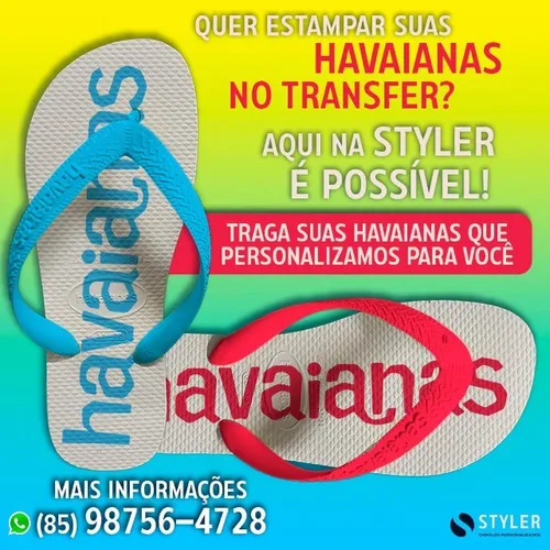 Havaianas Personalizadas Com Transfer