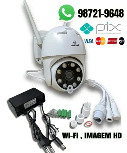 Câmera de Segurança HD Wi-Fi externa Rotativa 360° aceitamos pix 