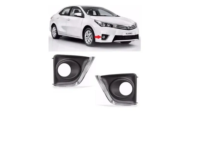 Par Grade Milha Com Furo Cromado Corolla 2015 2016 2017 