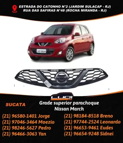 Grade superior parachoque Nissan March