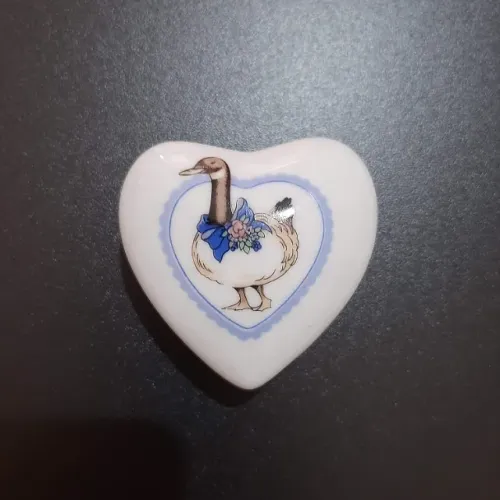 Antigo Porta-Joias Pato Porcelana Schmidt