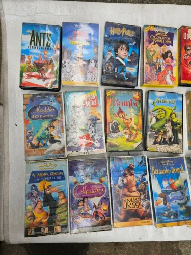 Lote de 17 fitas vhs viseo cassete infantis usadas