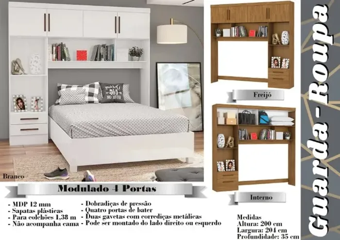 quarto roupeiro casal modulado 