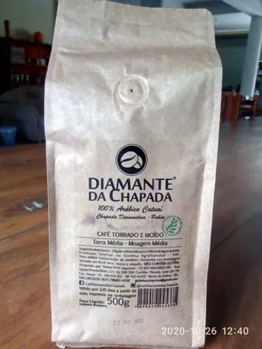 Café orgânico especial 500g artesanal Diamante da Chapada Grãos ou Moído