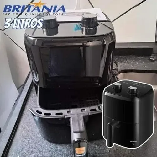 Lacrada Fritadeira AirFryer 3L Revestimento Antiaderente 1300W 220V Britânia