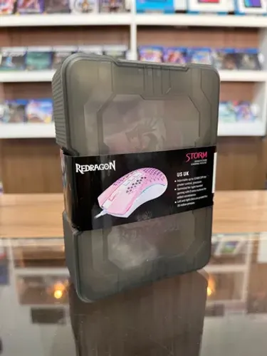 Mouse Gamer Redragon Storm RGB Rosa e Branco | Parcela Sem Juros | Curitiba