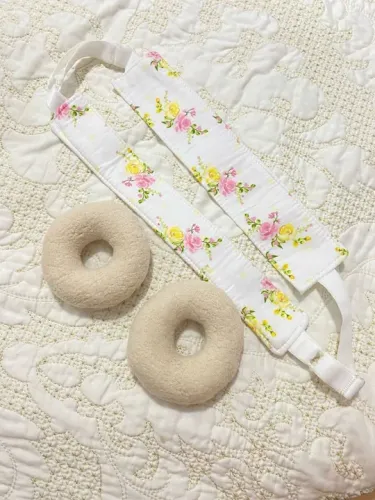 tipoia para peito e rosquinhas amamentação