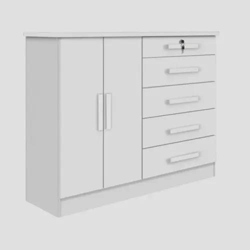 Cômoda 5 Gavetas 2 Portas New Athos rf4327m