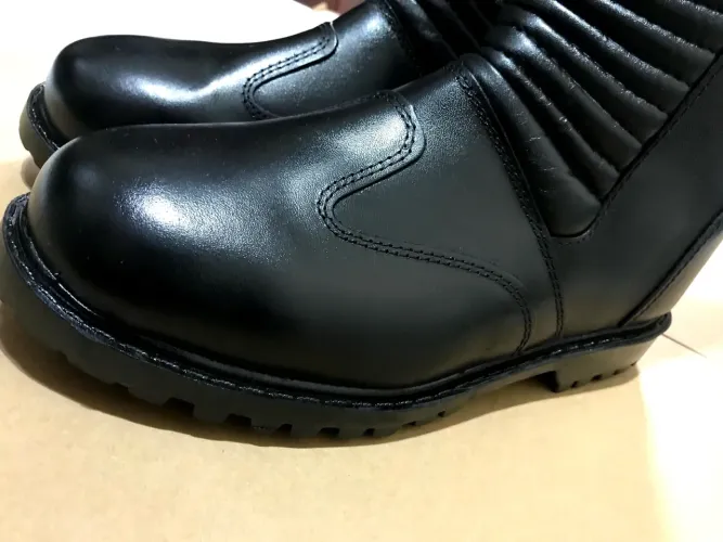 Bota Coturno Moto Tam. 43 Bombeiro Tatico Militar Samu Coturno Guarda Civil Couro