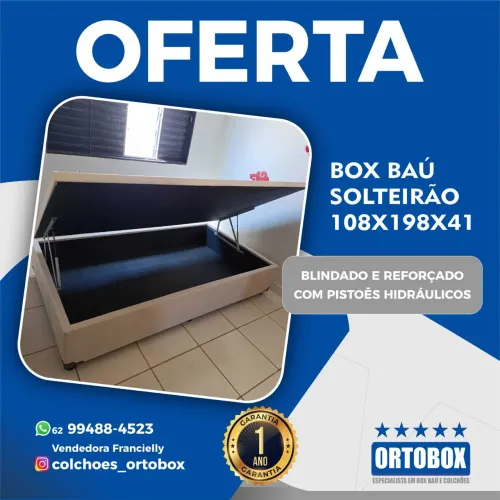 Cama box baú solteirão blindado direto da fabrica ortobox.