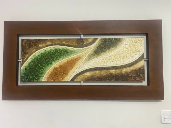 Quadro Tipo Colorido  70 X 140 Cm