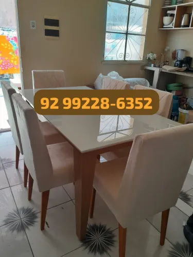 Mesa de jantar 6 lugares nova a pronta entrega
