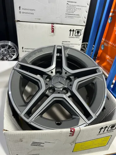 Jogo De Rodas Mercedes C300 Grafite Diamantado 5x112 - 17x8 Offset 45