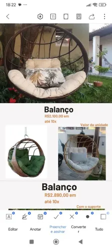 Balanço área externa