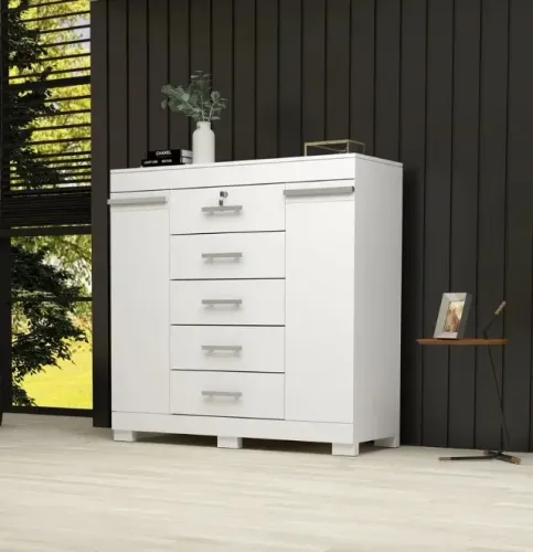 Cômoda Diana com chave 100% MDF - Entrega e montagem p/ Fortaleza