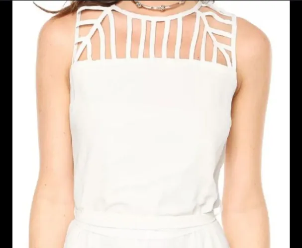 Vestido Feminino Branco Festa Réveillon Noivado Tamanho G