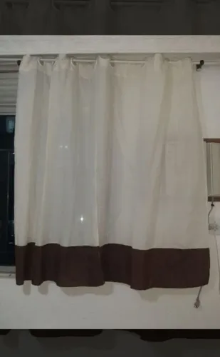 Cortina para sala ou quarto - Bege e Marrom