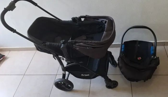 Carrinho de Bebê - Convert Dark Grey Com Bebê Conforto Touring Preto