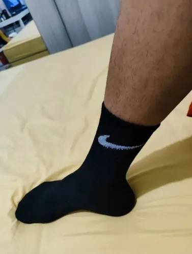 1x par meias nike (somente cor preto)