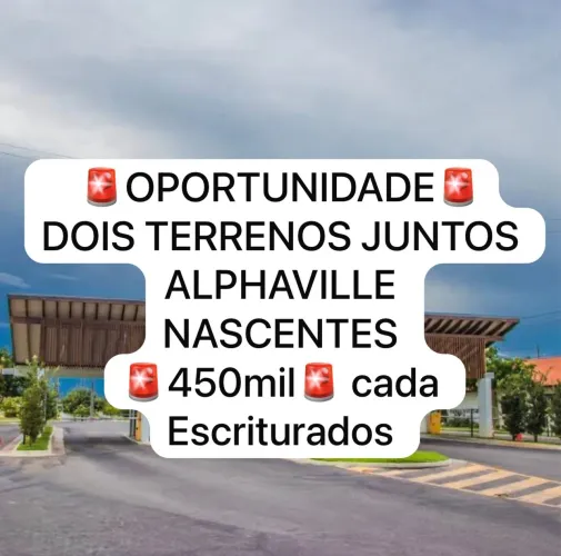 OPORTUNIDADE! DOIS TERRENOS NASCENTES JUNTOS NO CONDOMÍNIO ALPHAVILLE!