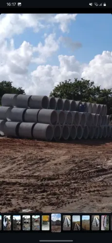 Tubos de concreto para construção