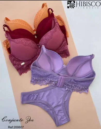 Conjunto de Lingerie Zoe(G) - Renda Delicada e Conforto!
