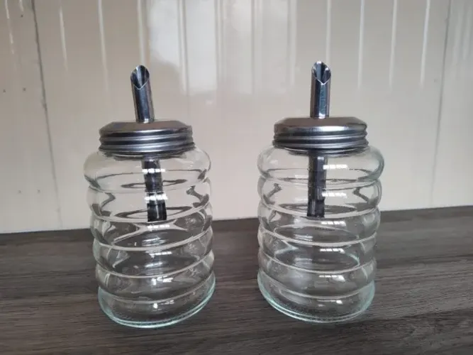 Açucareiro de Vidro com Tampa Inox