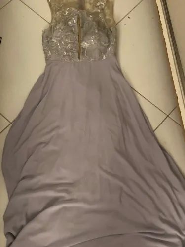 vestido de festa azul claro