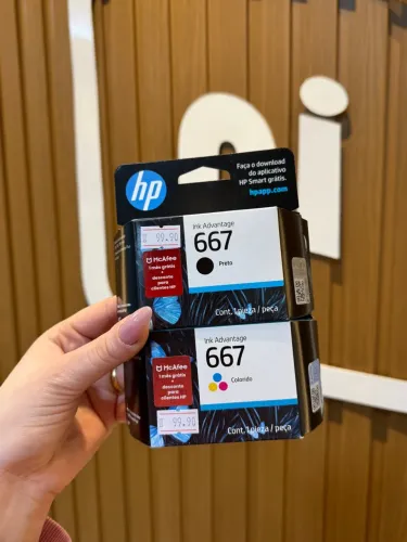 Kit Cartuchos de Impressora HP 667 Preto e Colorido