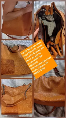 Bolsa de couro Jorge Bischoff